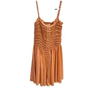 Vintage Havana Coral Ruched Dress